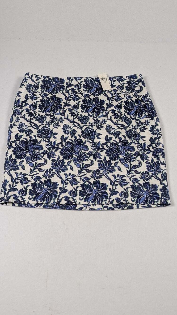 Ann Taylor Blue Floral Skirt Size 10